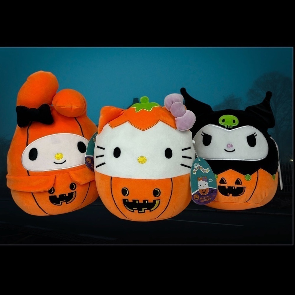 Squishmallows Sanrio Halloween Plush 8” Hello Kitty Kuromi My Melody - Picture 2 of 12